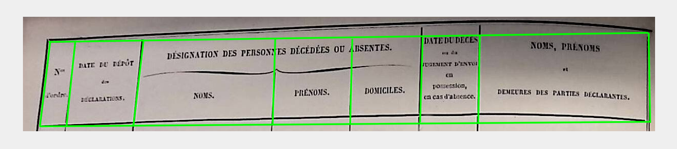 Table Column Headers Segmentation