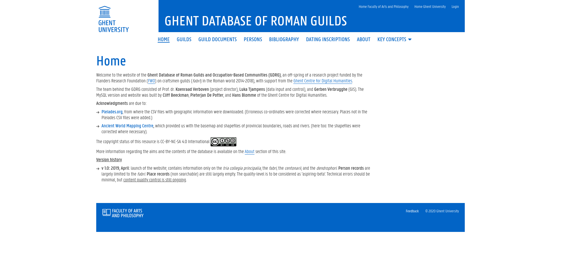 Home page of GDRG